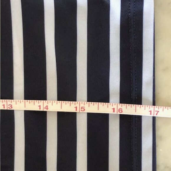 GAP Zip Rash Guard White Navy Stripe Long Sleeve Girl L - Picture 15 of 16